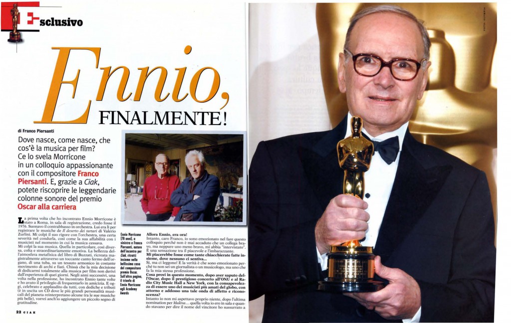 Intervista Ennio Morricone CIAK